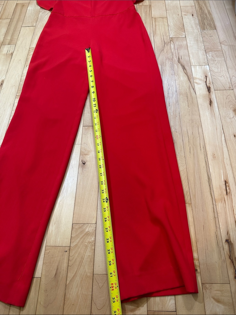 INTERMIX Red Ruffle Halter Jumpsuit - Picture 5 of 9